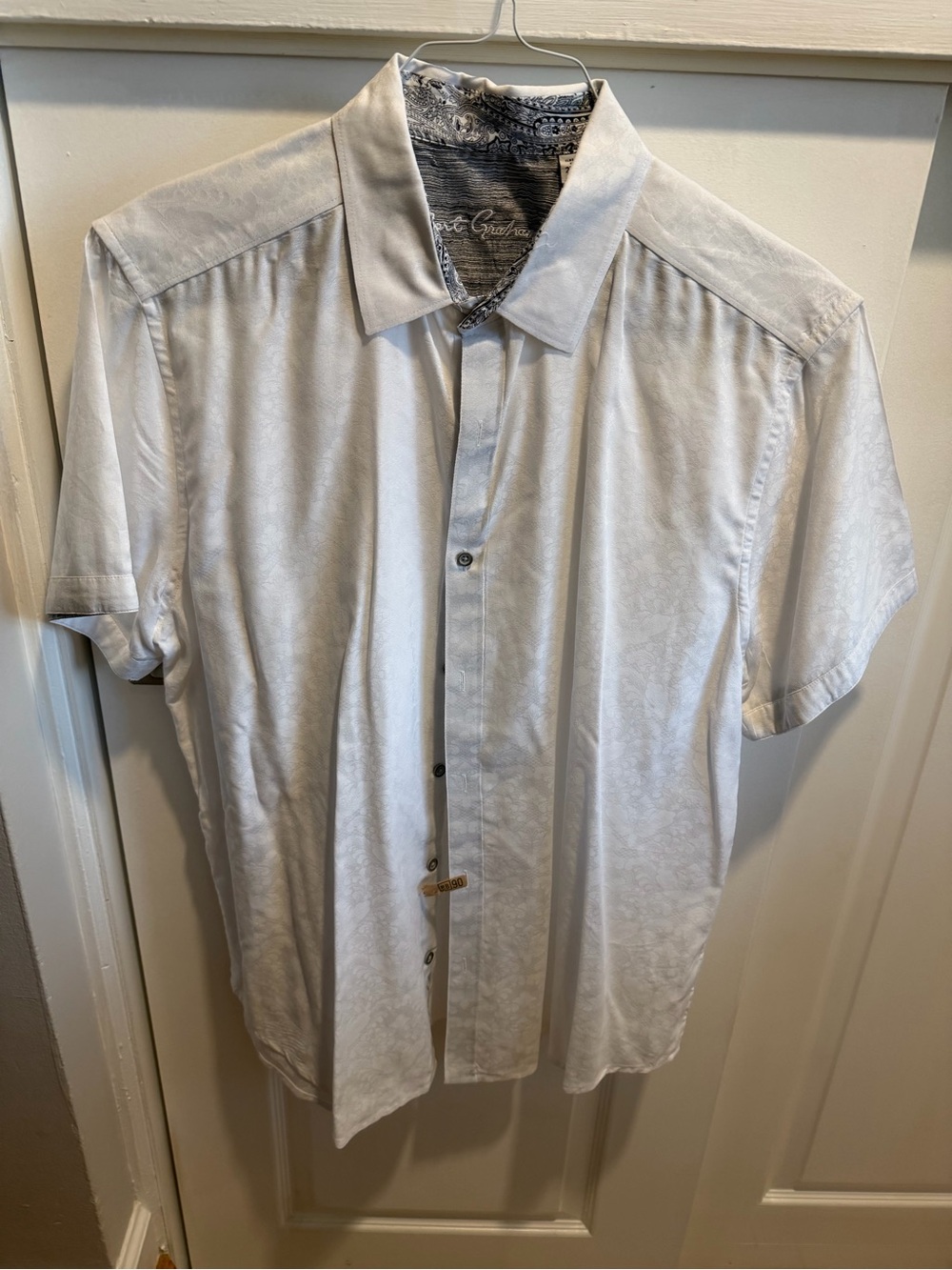 Robert Graham White Short-Sleeve Button-Down Shirt